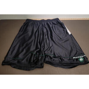 Adidas Black White Green Track Athletic Shorts 2XL Pockets Elastic Waist.